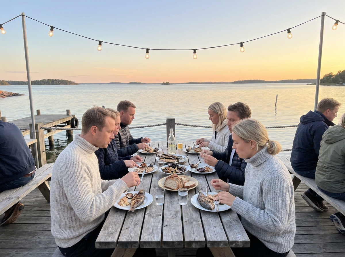 Fresh seafood dining by the sea